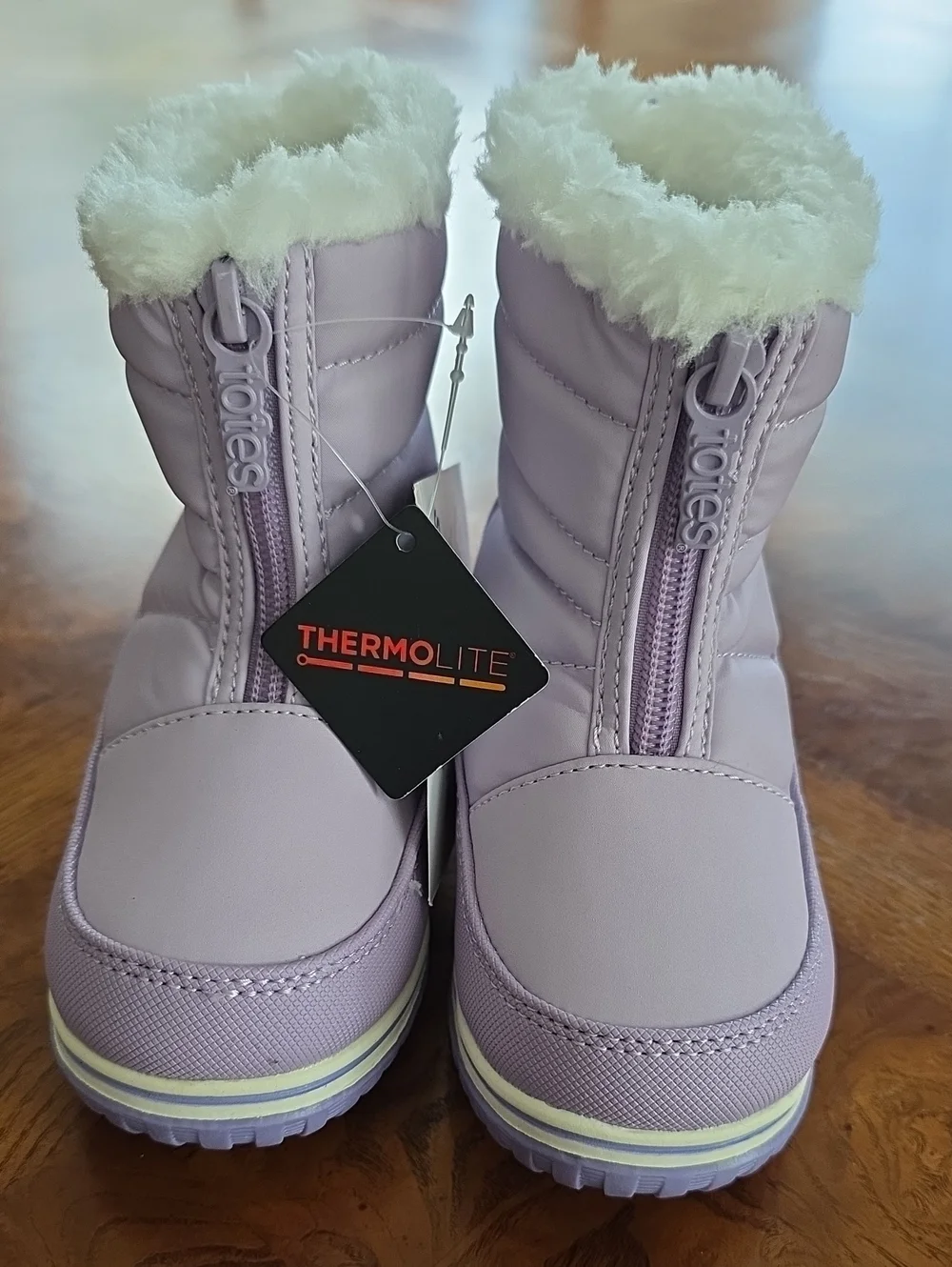 Totes Toddler Girls Zippy Waterproof Insulated Flat Heel Winter Boots LILAC 7T